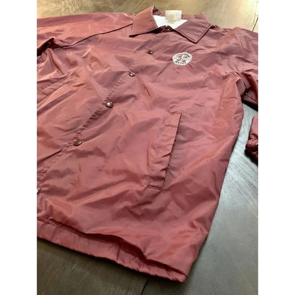 Vintage Hartwell Satin Jacket Duke Power Citizenship Service Burgundy Medium USA - Picture 2 of 10